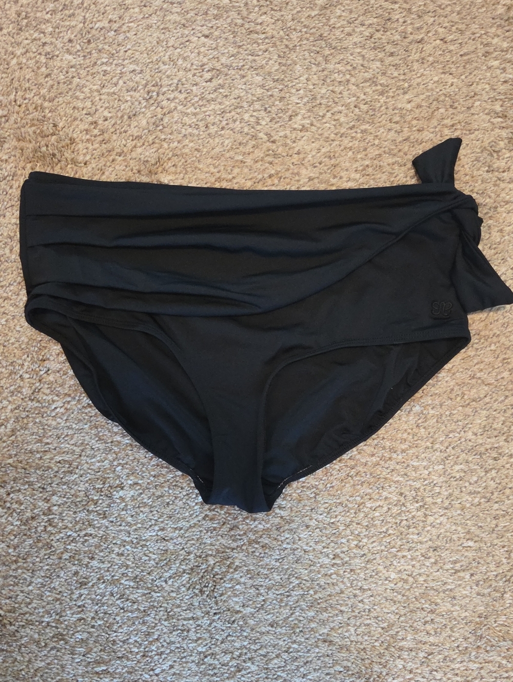 Albion Black Women’s Swim Bottom with Side Tie